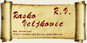 Raško Veljković vizit kartica